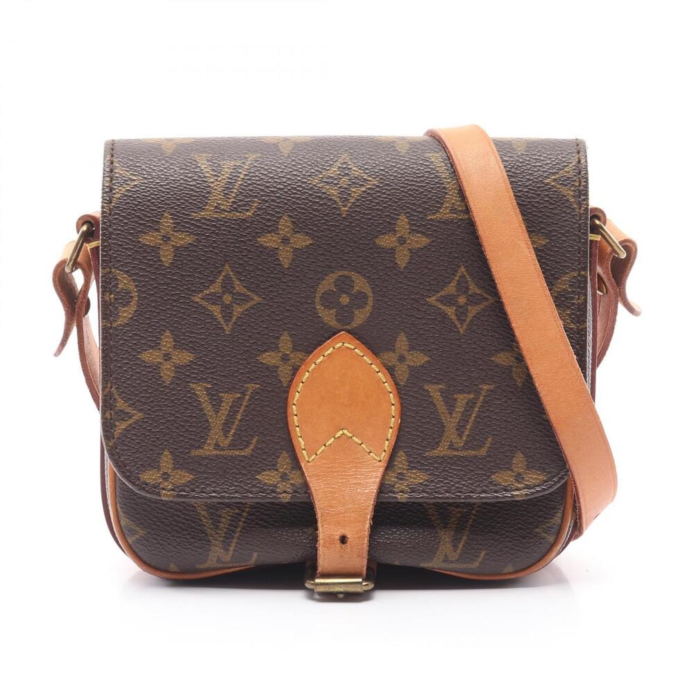 Louis Vuitton Cartouchiere Shoulder Bag Canvas Leather Monogram Brown